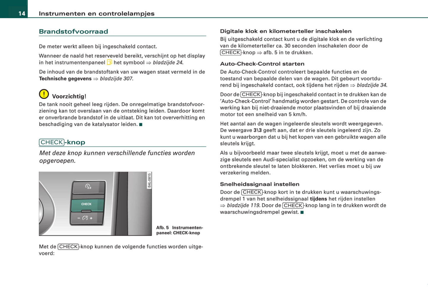 2008-2011 Audi A6 Owner's Manual | Dutch