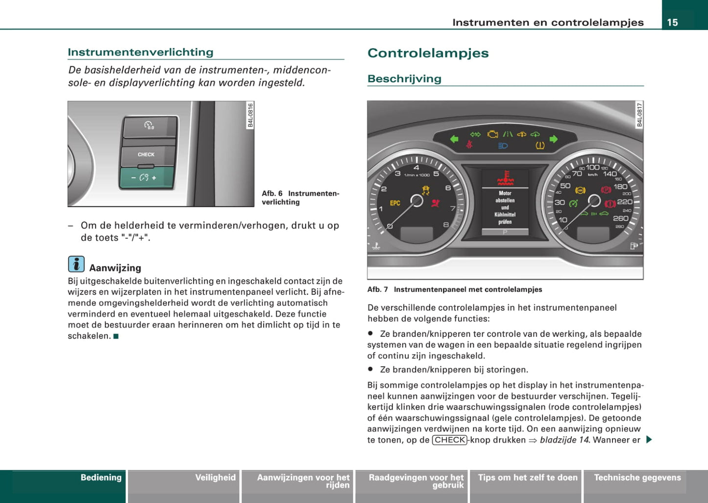 2008-2011 Audi A6 Owner's Manual | Dutch