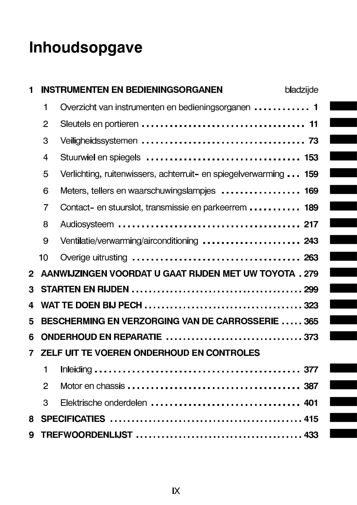 2005-2006 Toyota Yaris Owner's Manual | Dutch