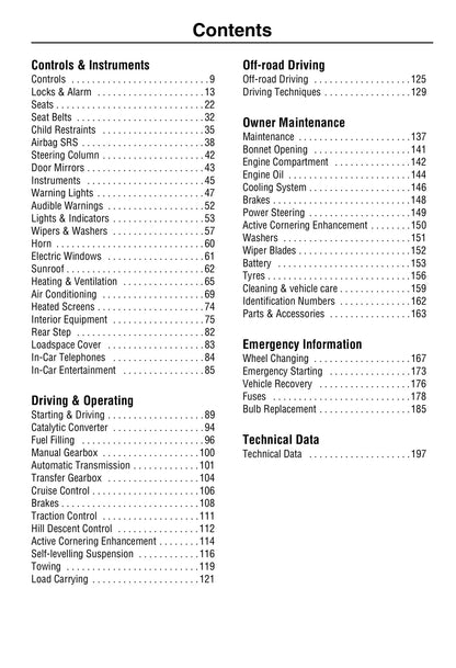 2000-2001 Land Rover Discovery 2 Owner's Manual | English