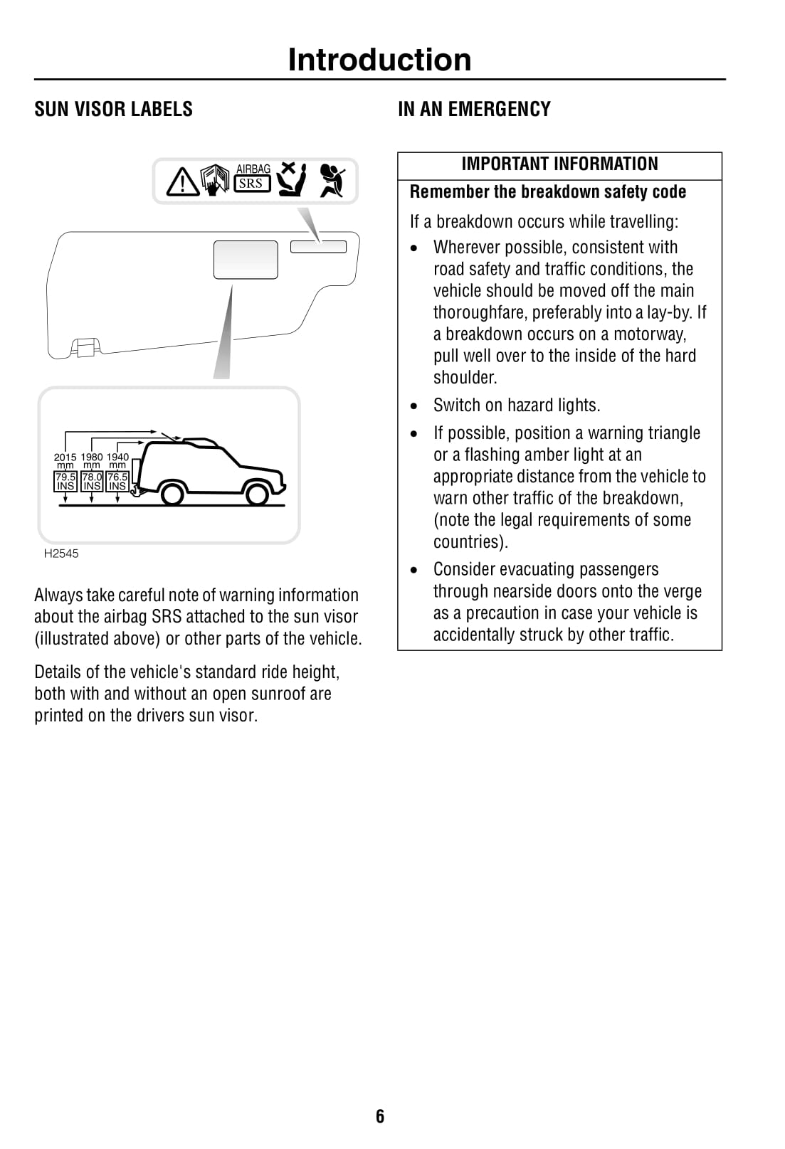 2000-2001 Land Rover Discovery 2 Owner's Manual | English