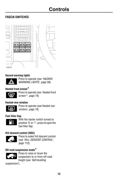 2000-2001 Land Rover Discovery 2 Owner's Manual | English