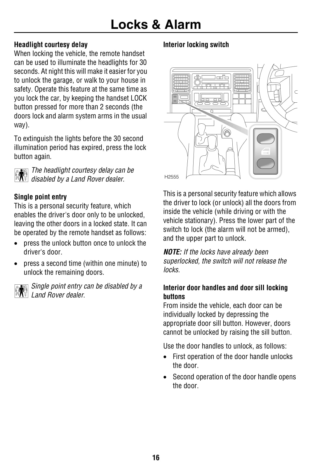 2000-2001 Land Rover Discovery 2 Owner's Manual | English