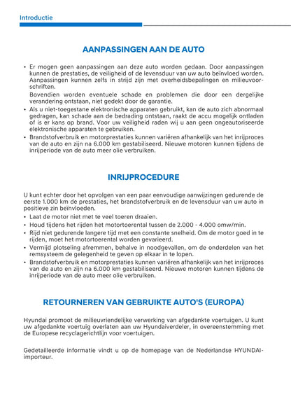 2021-2022 Hyundai i20 Owner's Manual | Dutch