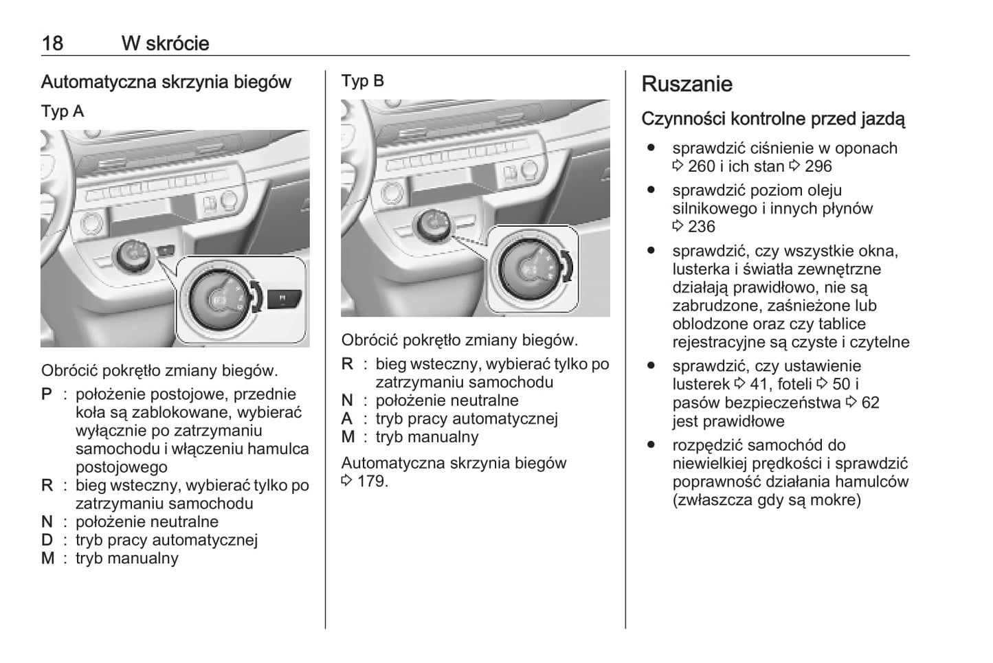 2020 Opel Vivaro Owner's Manual | Polish