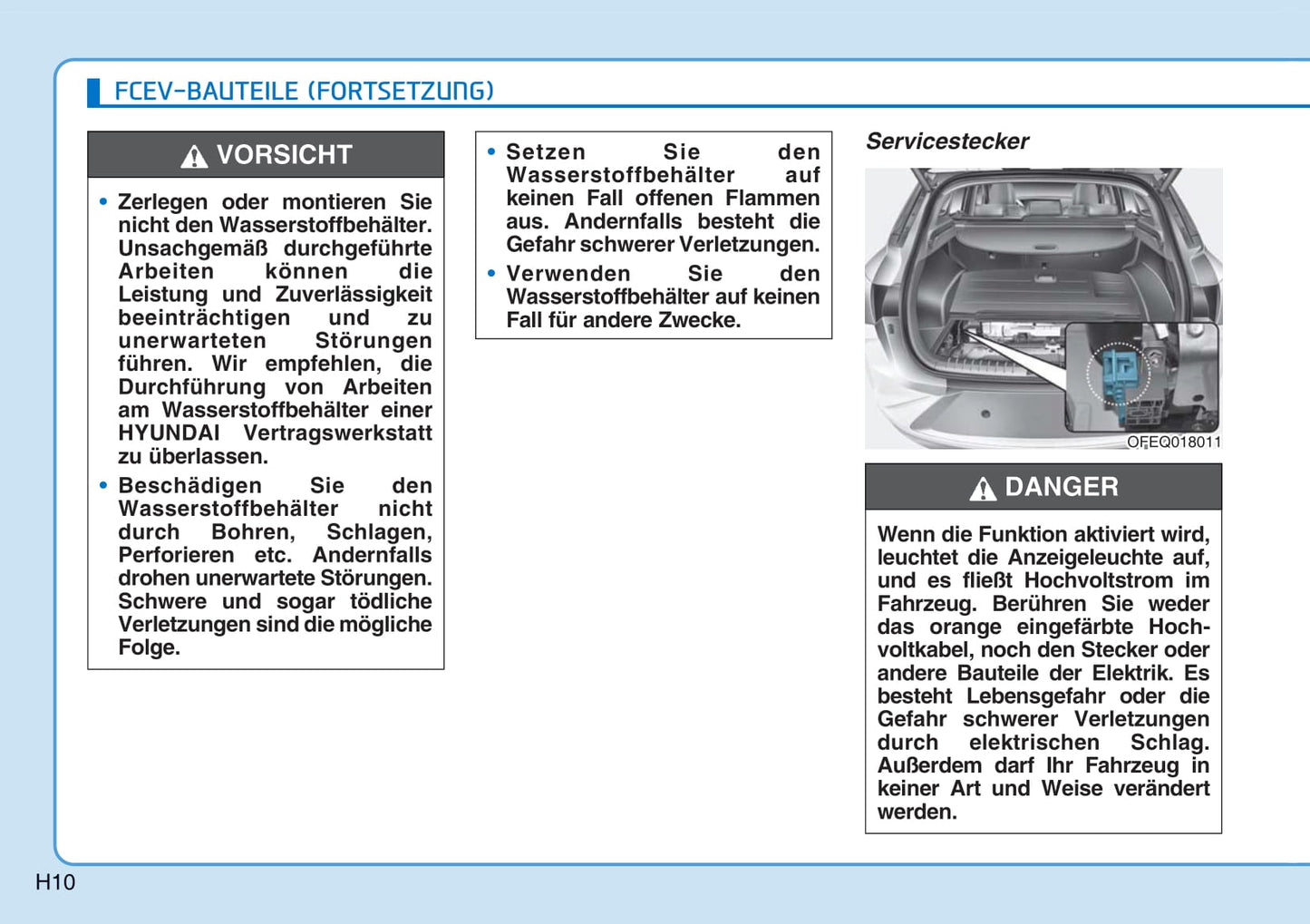 2018-2023 Hyundai Nexo Manuel du propriétaire | Allemand