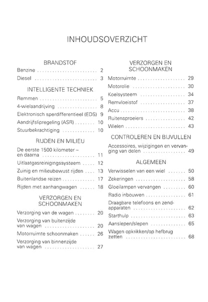 1998-2005 Volkswagen Bora Gebruikershandleiding | Nederlands