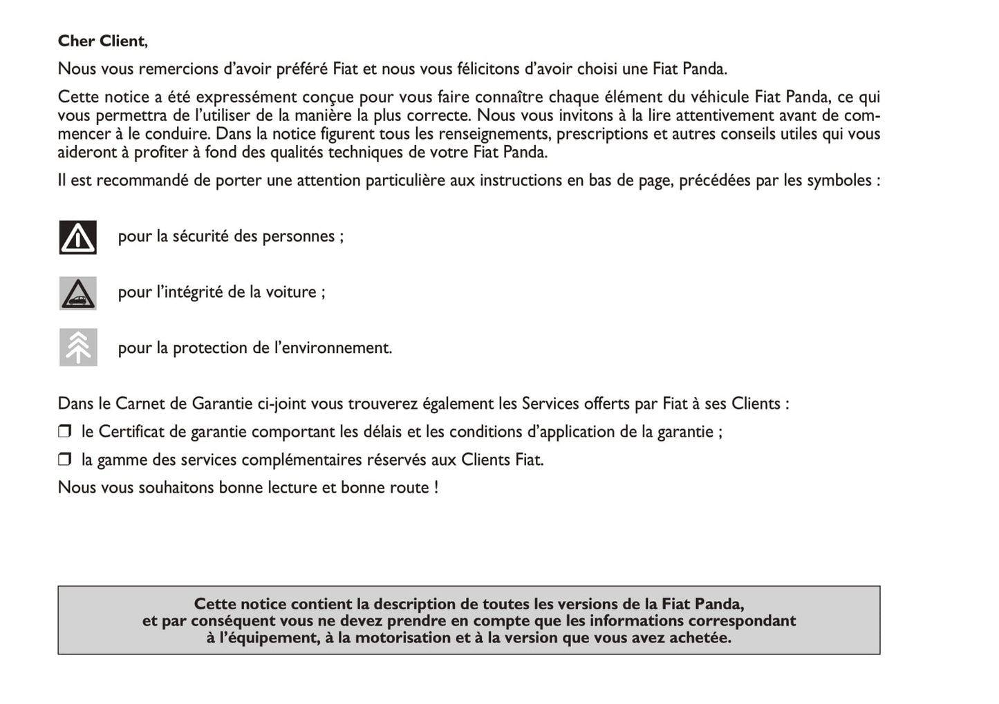2011-2012 Fiat Panda Bedienungsanleitung | Französisch