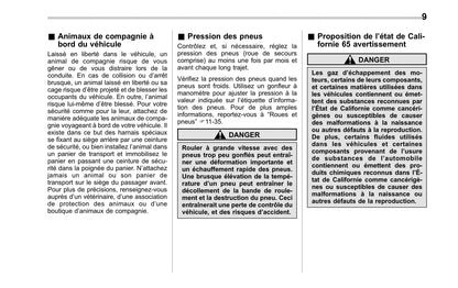 2010 Subaru Impreza Owner's Manual | French