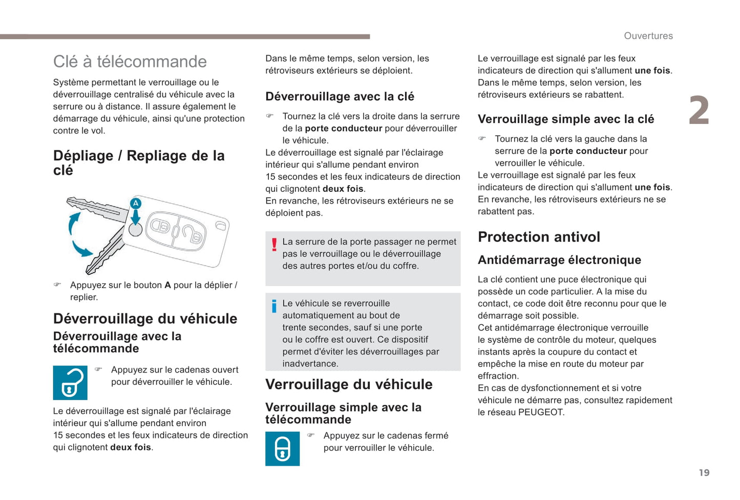 2017-2020 Peugeot Ion Owner's Manual | French