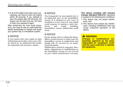 2008 Kia Sorento Owner's Manual | English