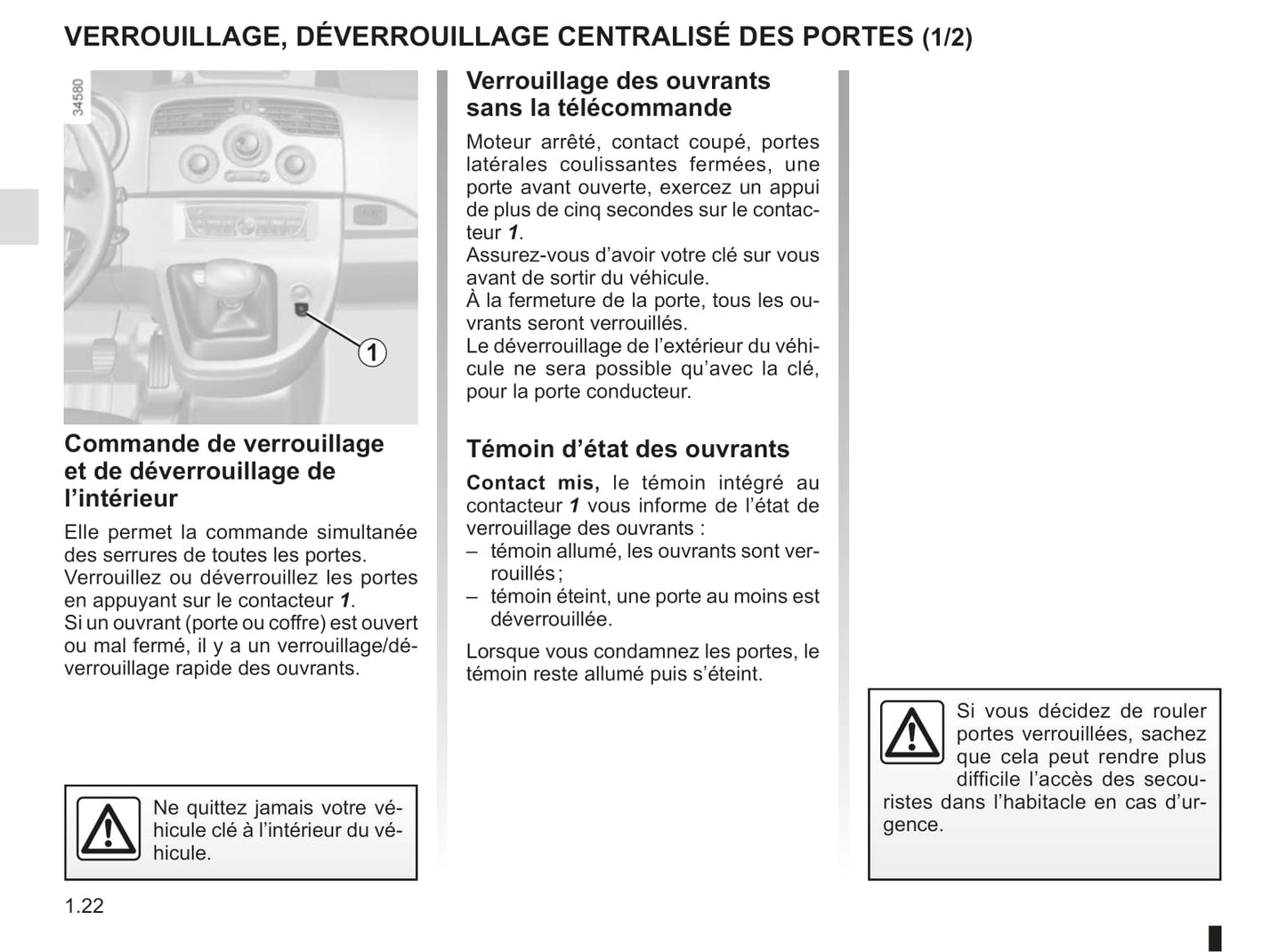 2012-2013 Renault Kangoo Z.E. Owner's Manual | French