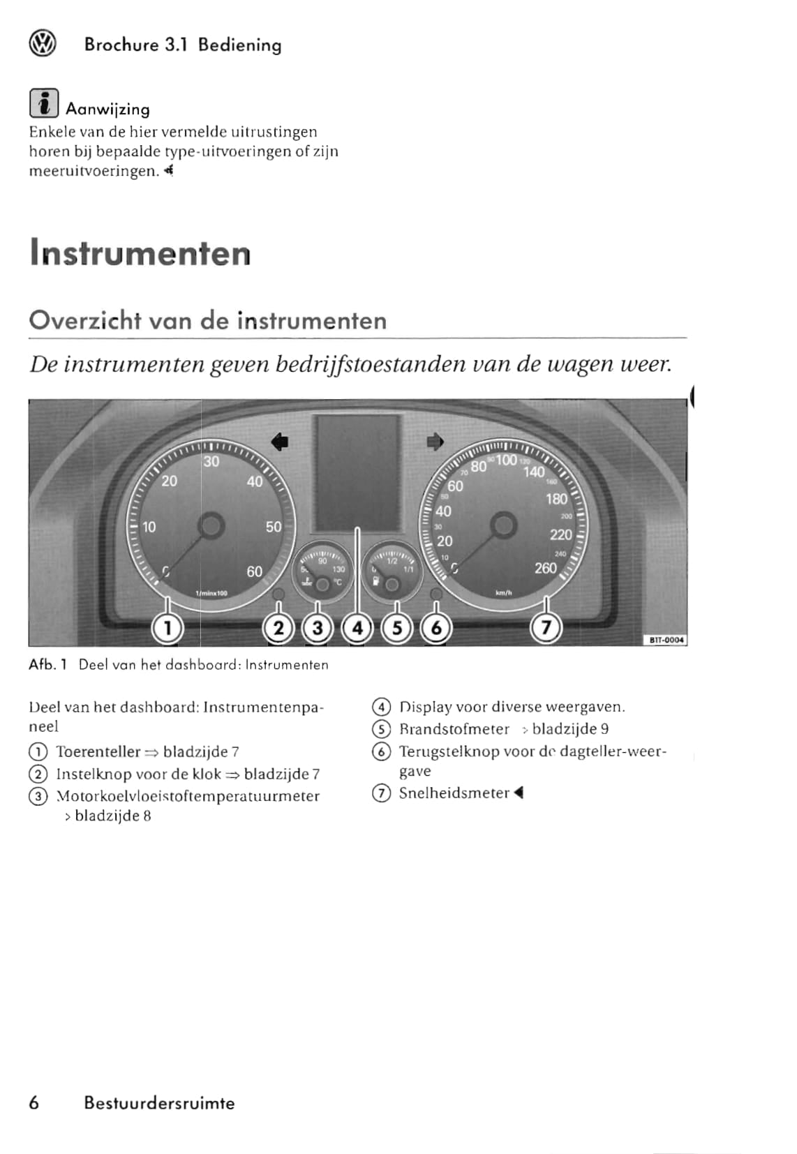 2003-2006 Volkswagen Touran Owner's Manual | Dutch