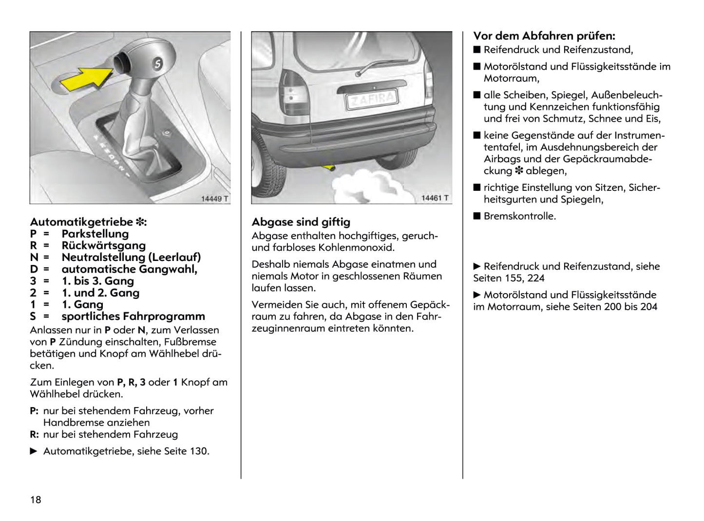 2002-2005 Opel Zafira Bedienungsanleitung | Deutsch