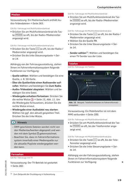 2015-2018 Audi A4 Bedienungsanleitung | Deutsch