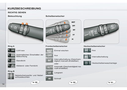 2011-2012 Peugeot 4007 Owner's Manual | German