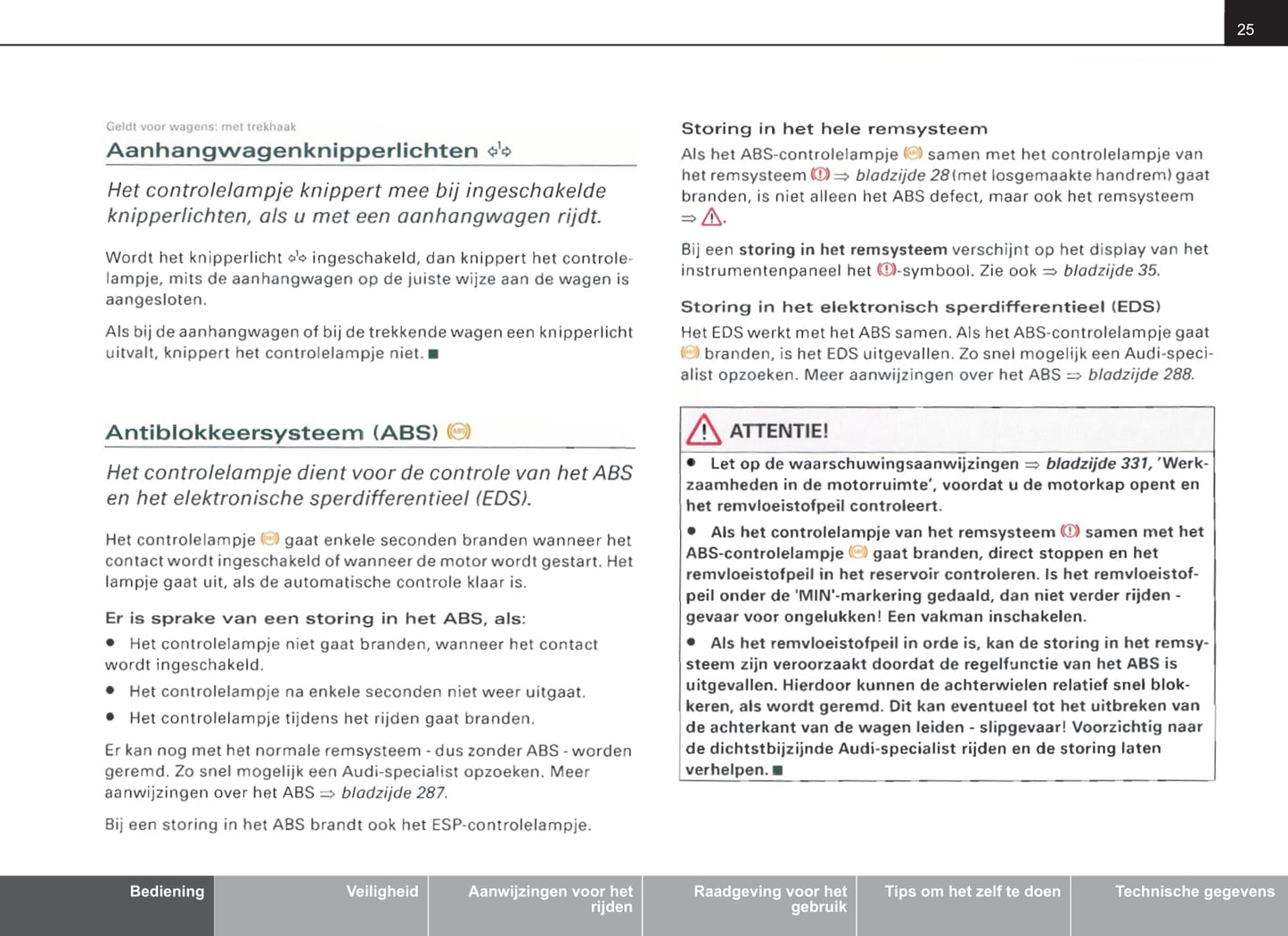 2004-2007 Audi A4 Manuel du propriétaire | Néerlandais