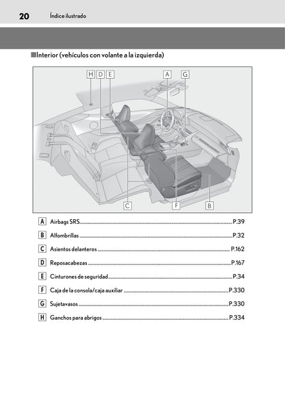 2018-2019 Lexus LC 500/LC 500h Bedienungsanleitung | Spanisch
