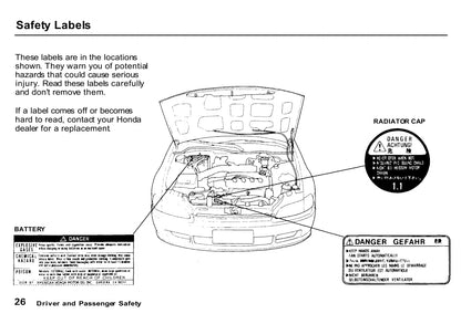 1992 Honda Civic Manuel du propriétaire | Anglais