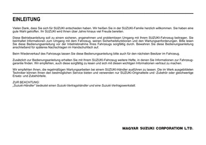 2020-2021 Suzuki SX4 S-Cross Bedienungsanleitung | Deutsch