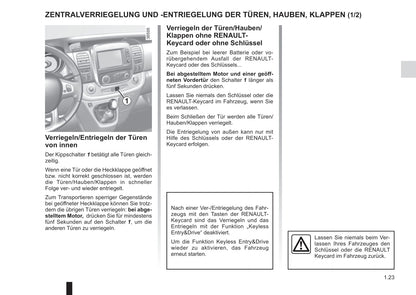 2016-2017 Renault Trafic Bedienungsanleitung | Deutsch