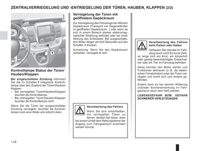 2016-2017 Renault Trafic Bedienungsanleitung | Deutsch