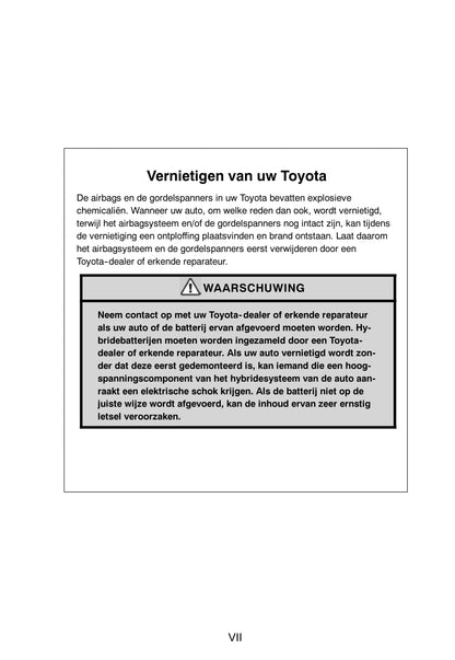 2006-2009 Toyota Prius Manuel du propriétaire | Néerlandais