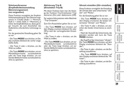 2009-2010 Fiat Croma Bedienungsanleitung | Deutsch