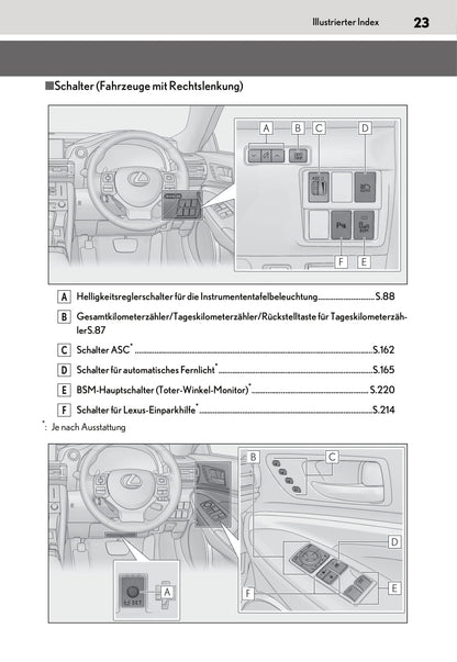 2019-2020 Lexus RC 300h Owner's Manual | German