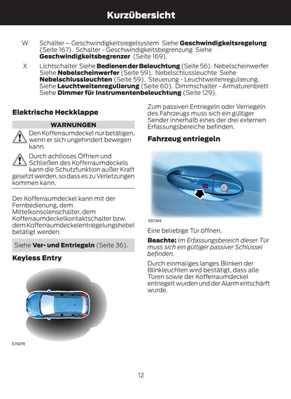 2012-2014 Ford C-Max Bedienungsanleitung | Deutsch