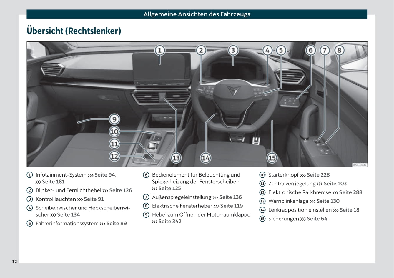 2020-2023 Cupra Leon Manuel du propriétaire | Allemand