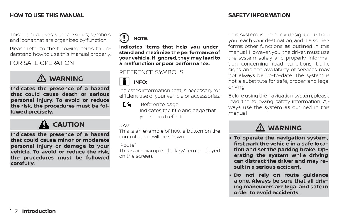 Nissan Navigation System Owner's Manual 2018