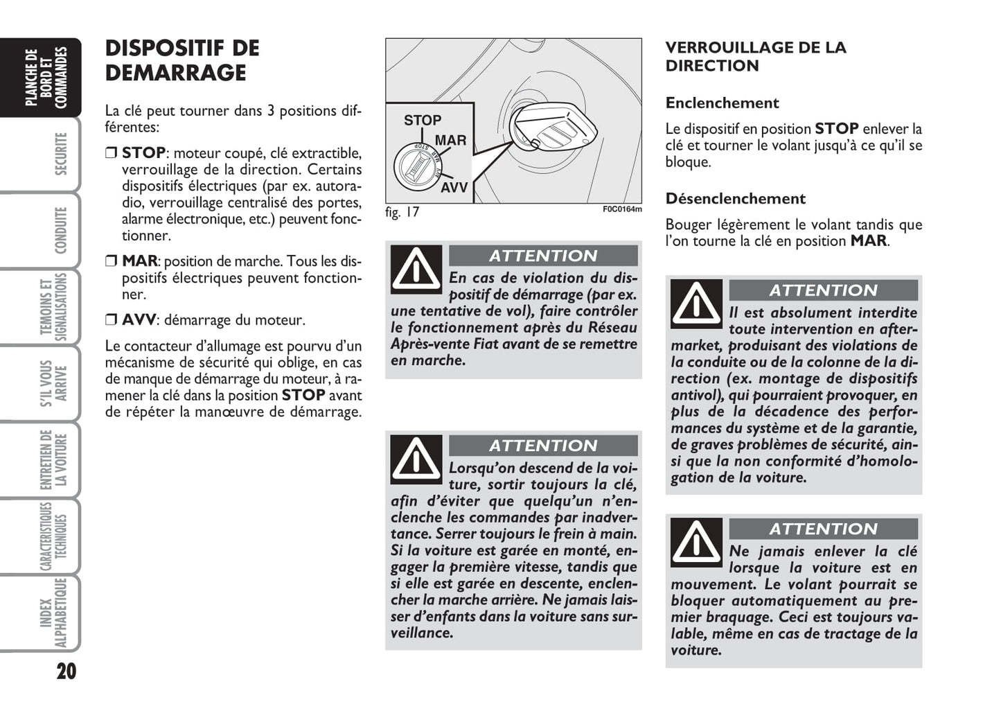 2006-2007 Fiat Stilo Owner's Manual | French