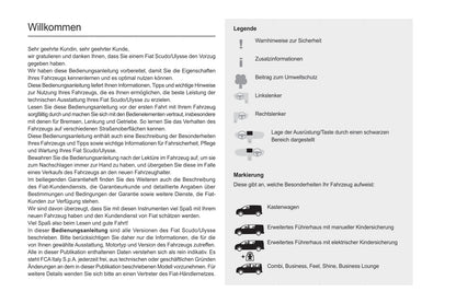 2022-2023 Fiat Scudo Ulysse Bedienungsanleitung | Deutsch