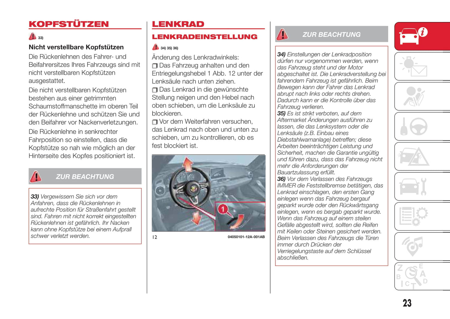 2016-2017 Abarth 124 Spider Bedienungsanleitung | Deutsch