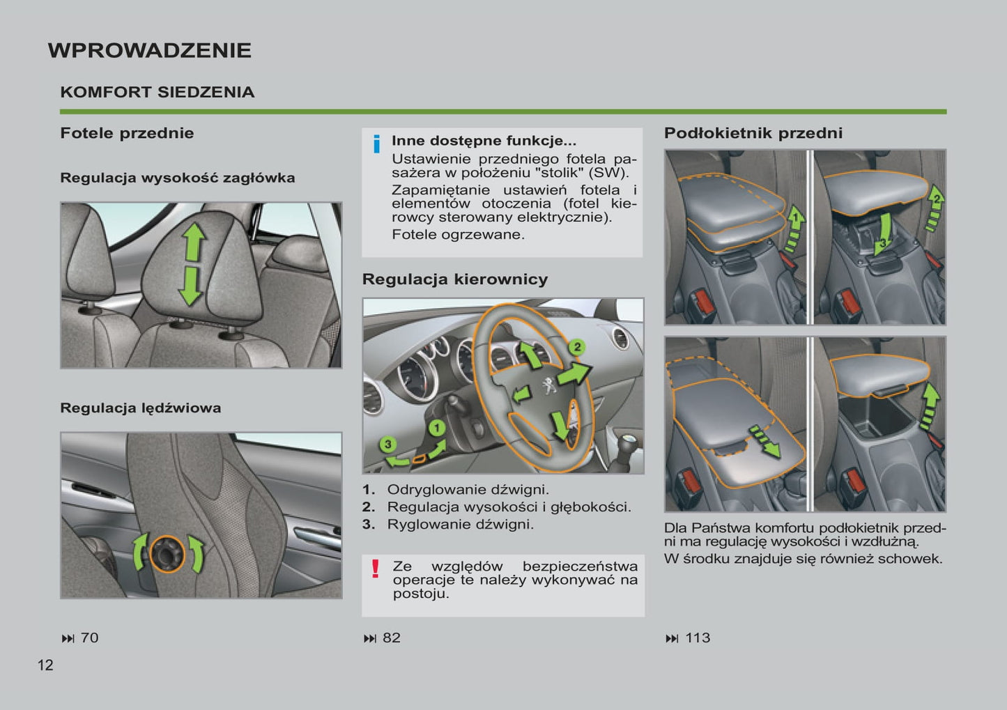 2012-2013 Peugeot 308 Bedienungsanleitung | Polnisch
