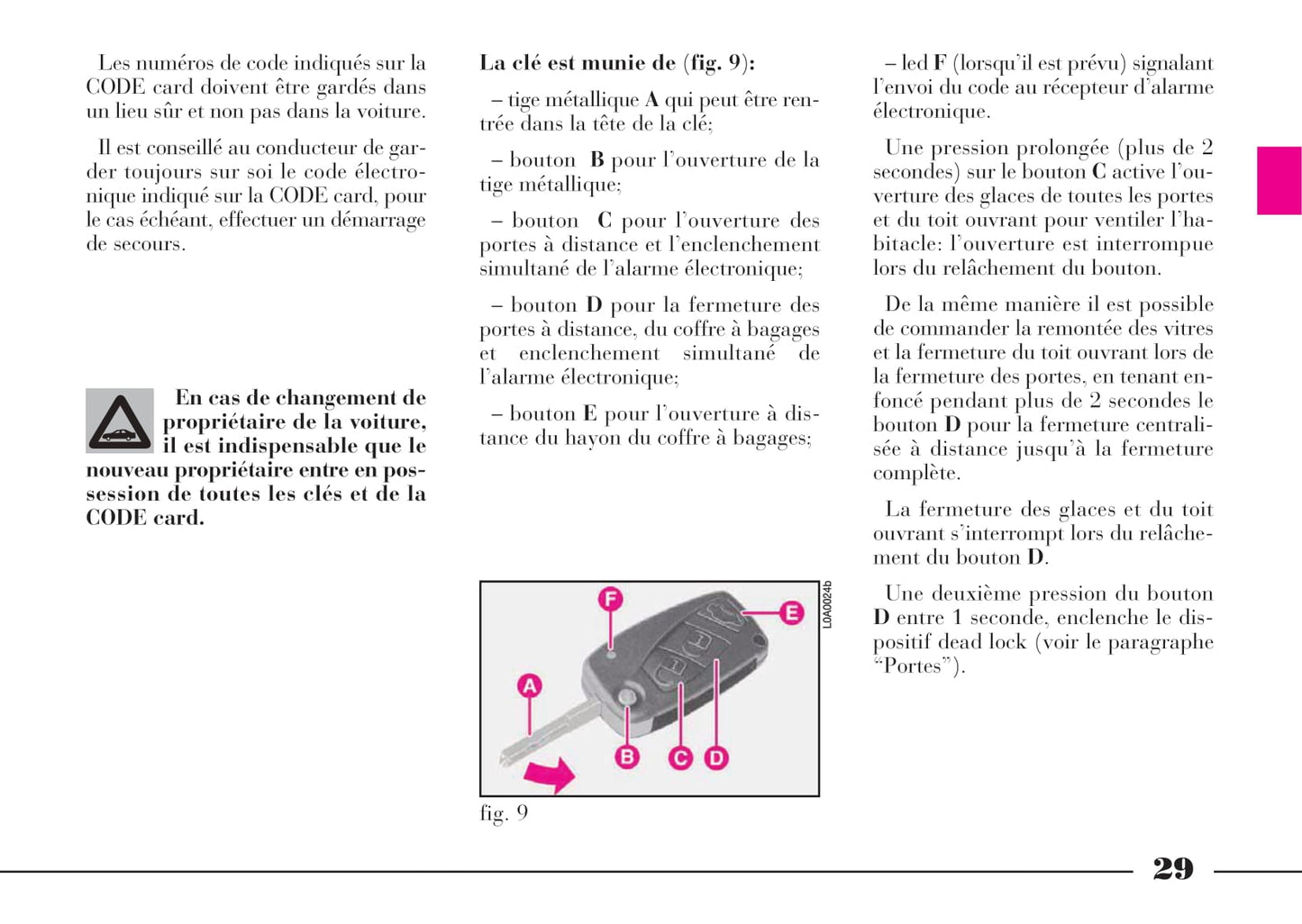 2002-2008 Lancia Thesis Manuel du propriétaire | Français