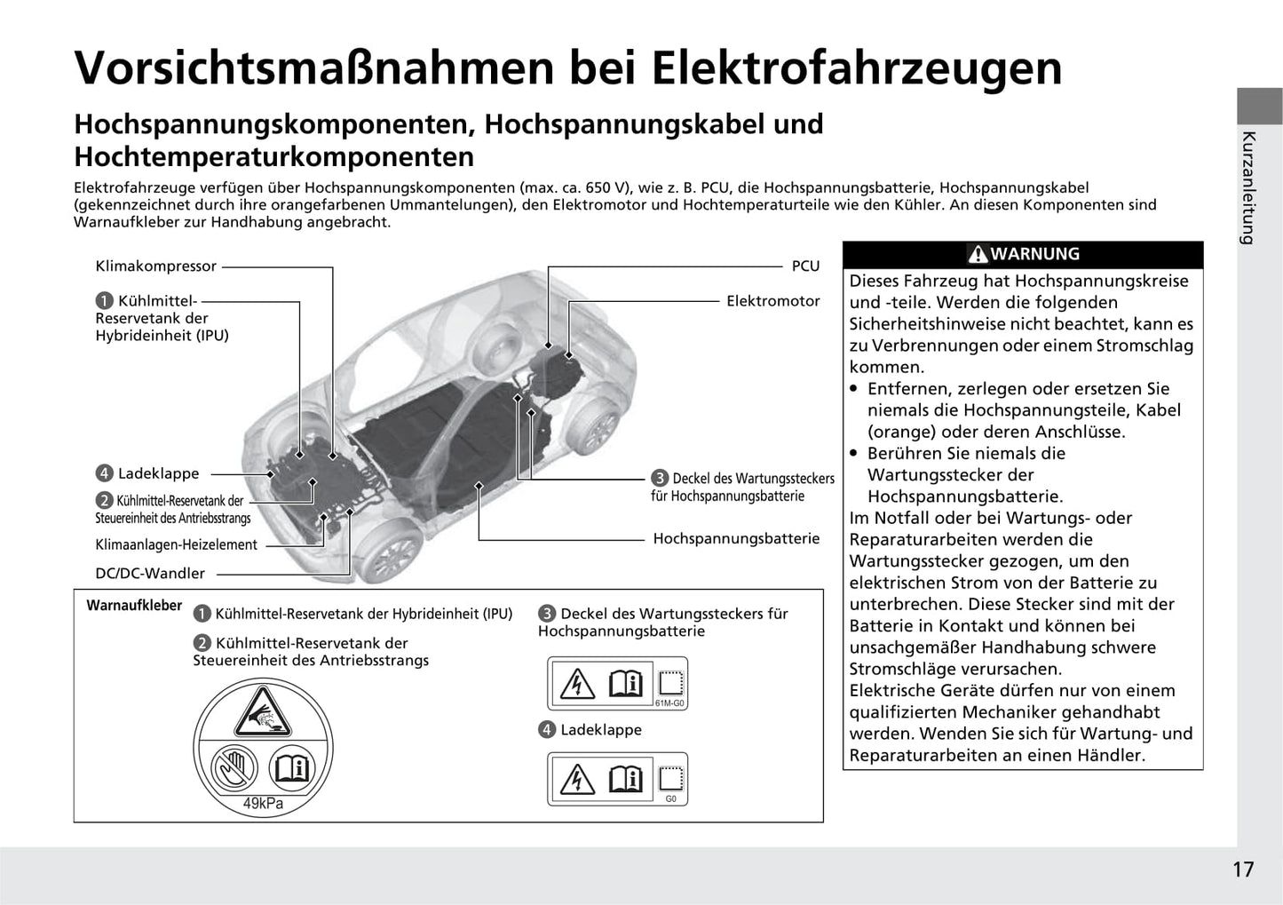 2020-2023 Honda E Manuel du propriétaire | Allemand