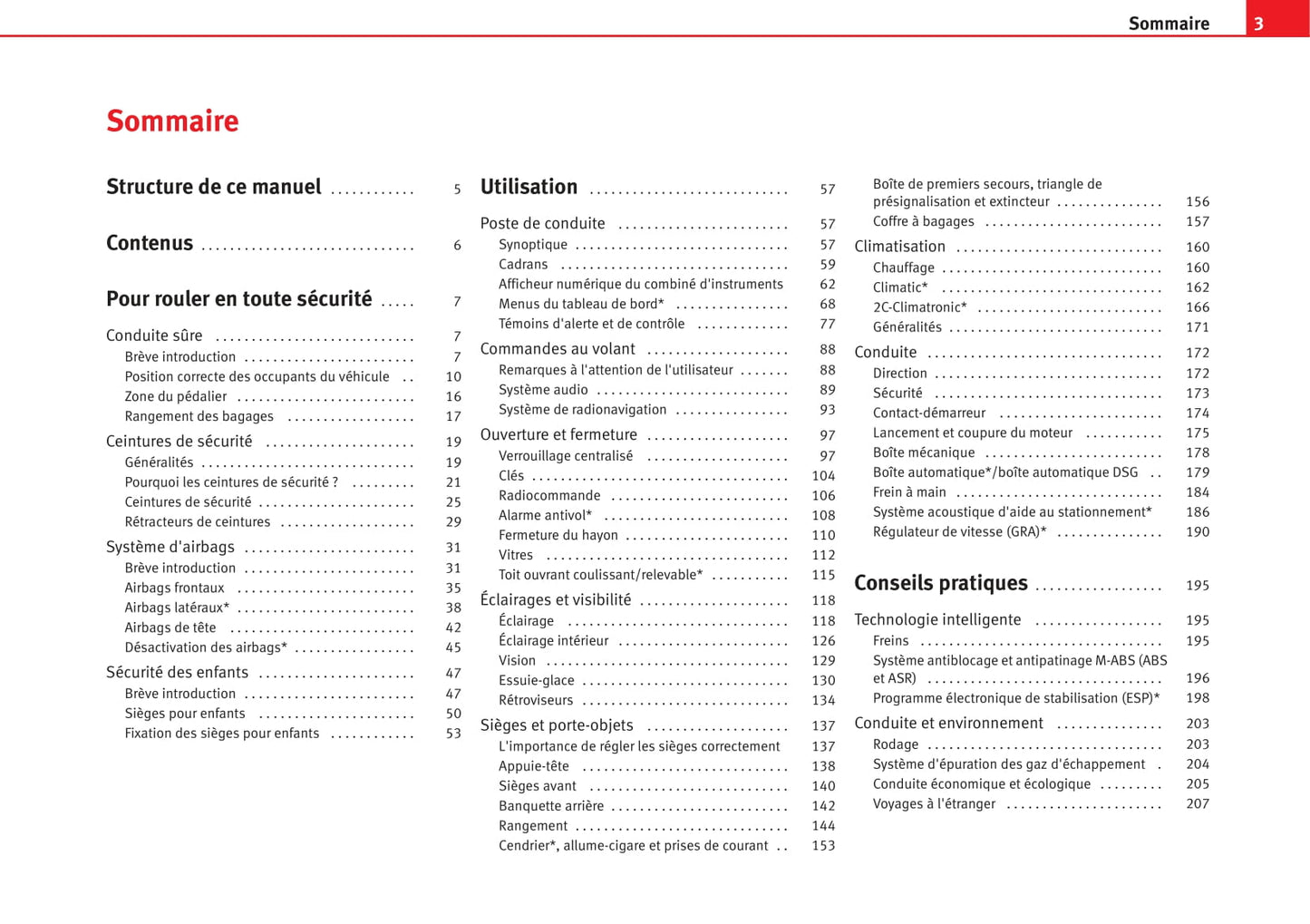 2004-2009 Seat Altea Manuel du propriétaire | Français