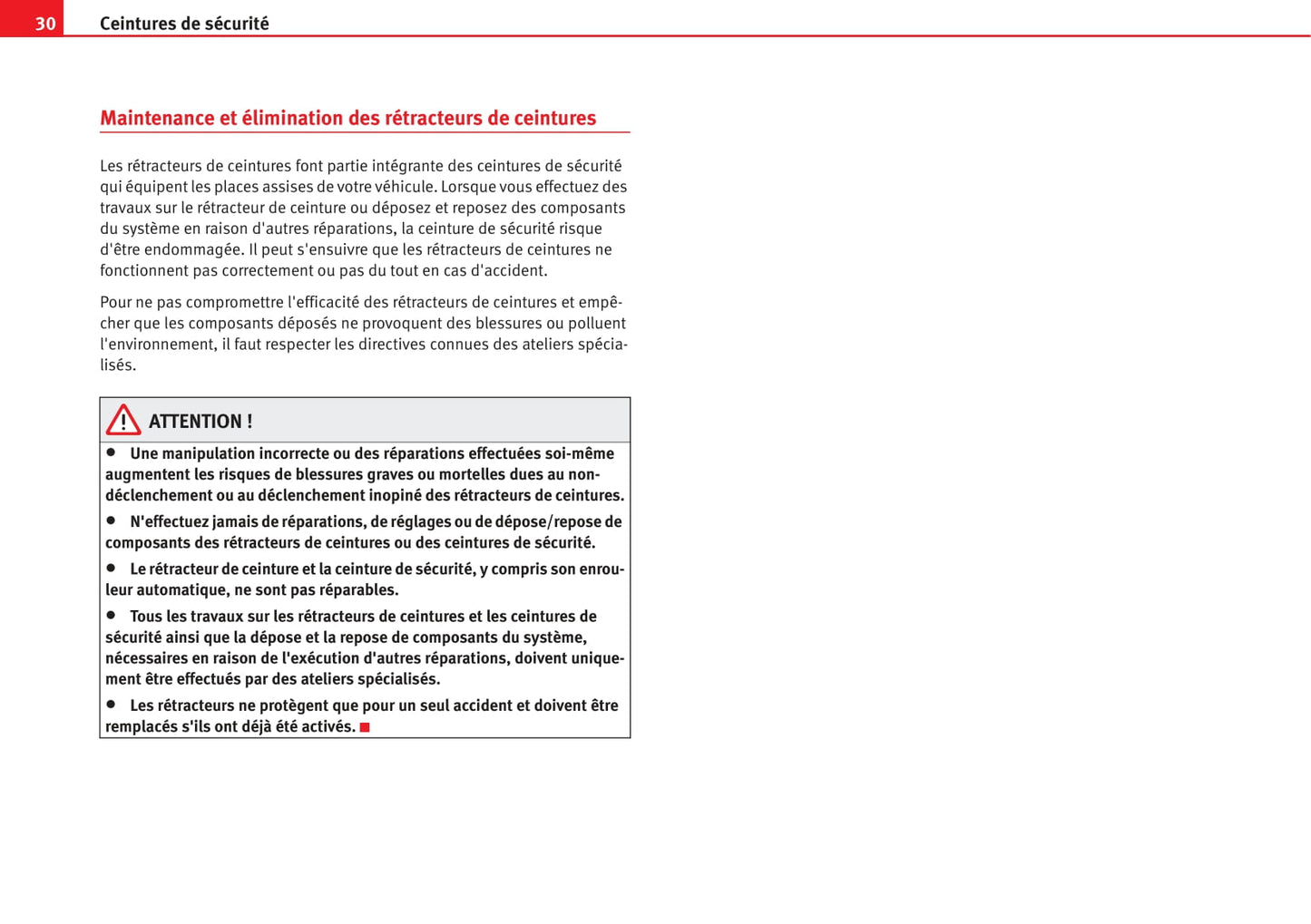 2004-2009 Seat Altea Manuel du propriétaire | Français