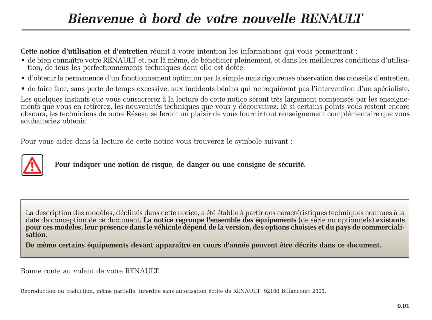 2002-2005 Renault Vel Statis Manuel du propriétaire | Français