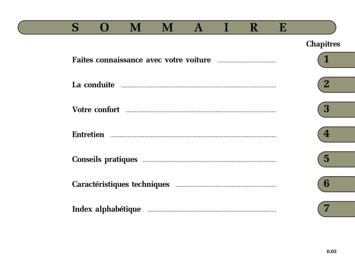 2002-2005 Renault Vel Statis Manuel du propriétaire | Français