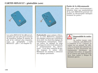 2005-2006 Renault Vel Satis Owner's Manual | French