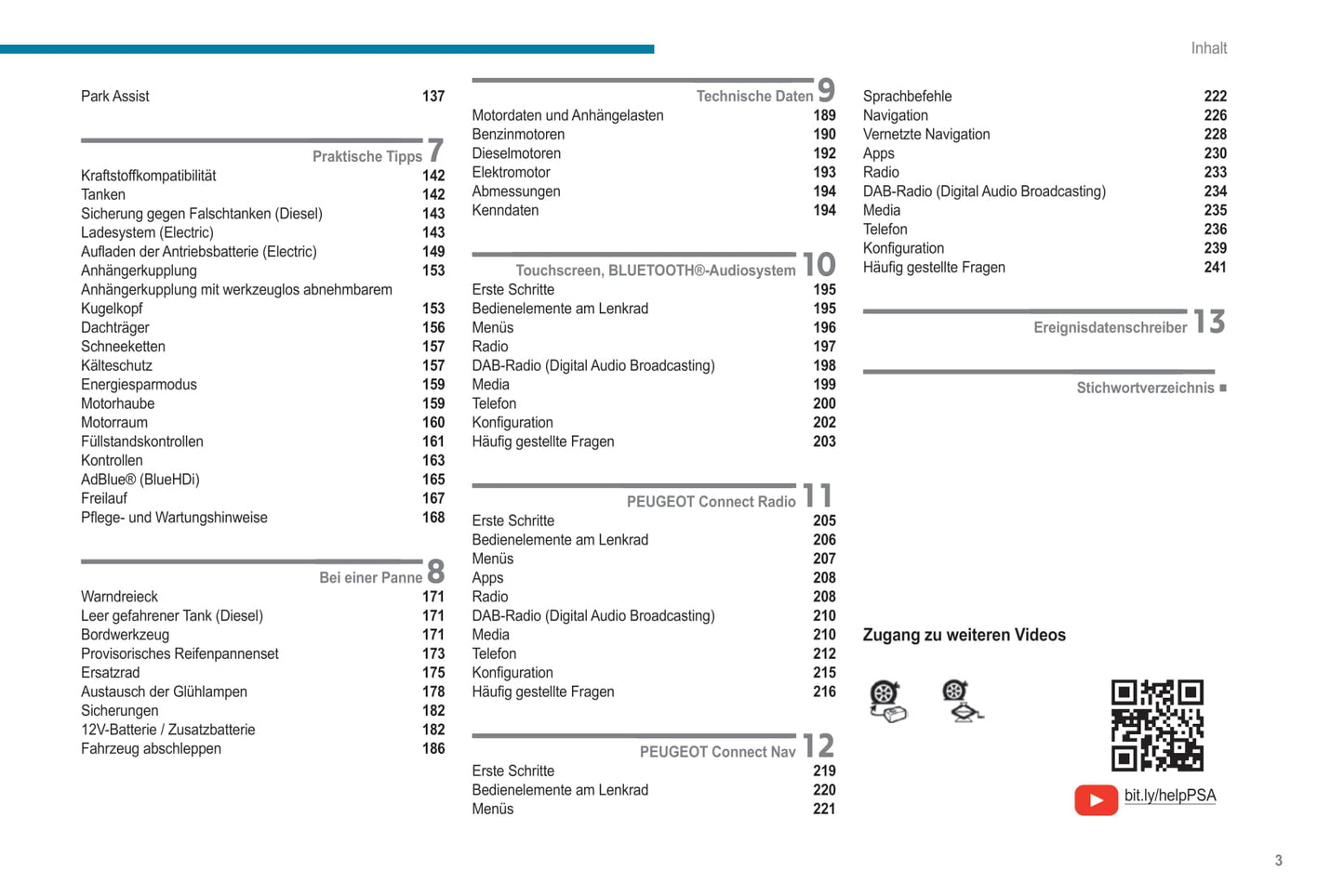 2021-2023 Peugeot 208/e-208 Owner's Manual | German