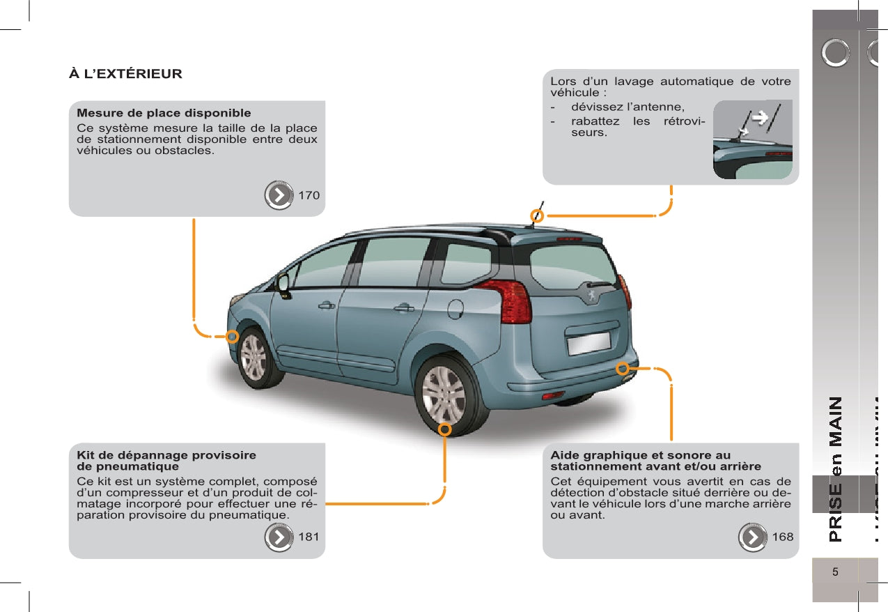 2012-2013 Peugeot 5008 Bedienungsanleitung | Französisch