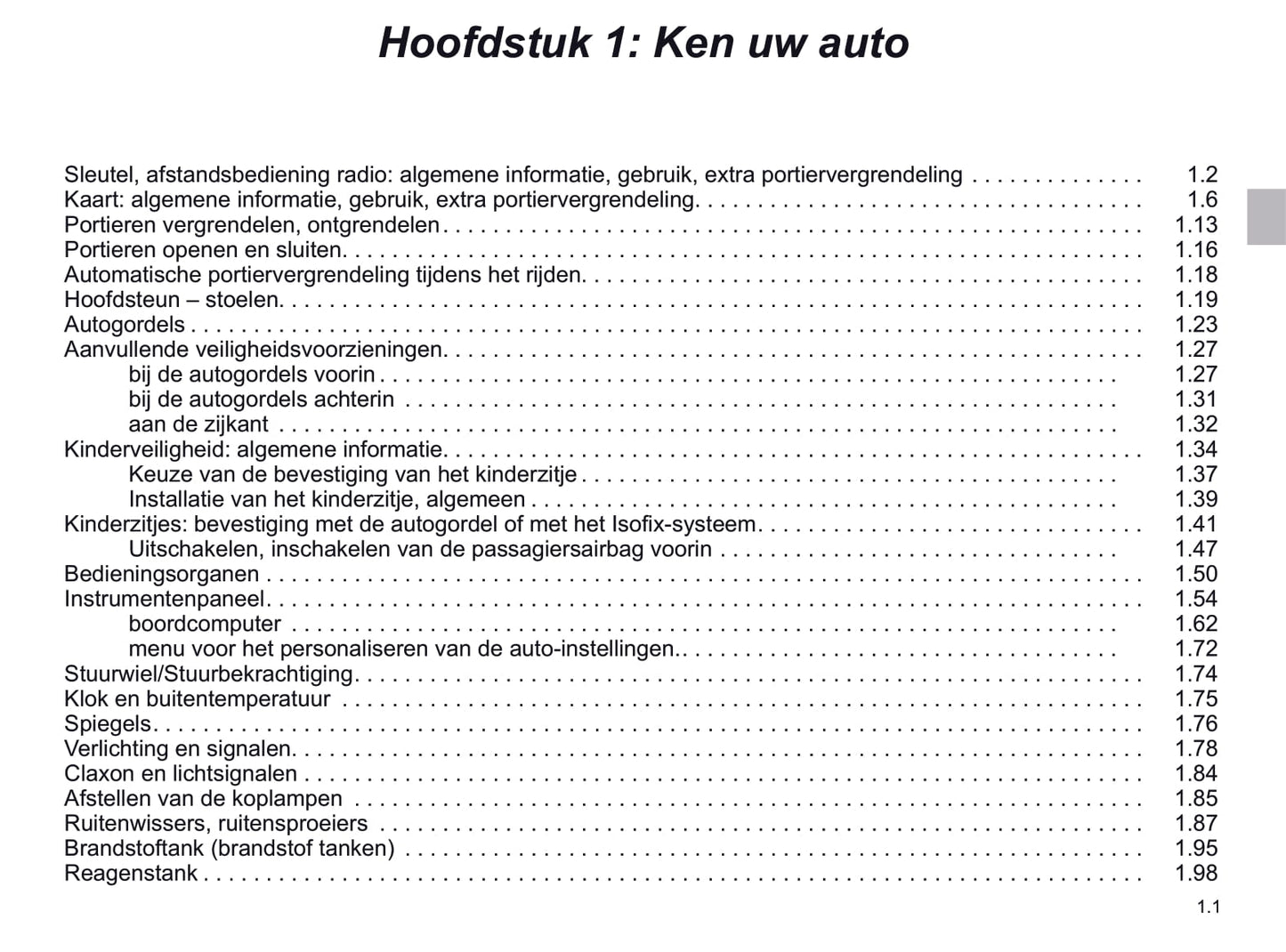 2019-2020 Renault Kadjar Owner's Manual | Dutch