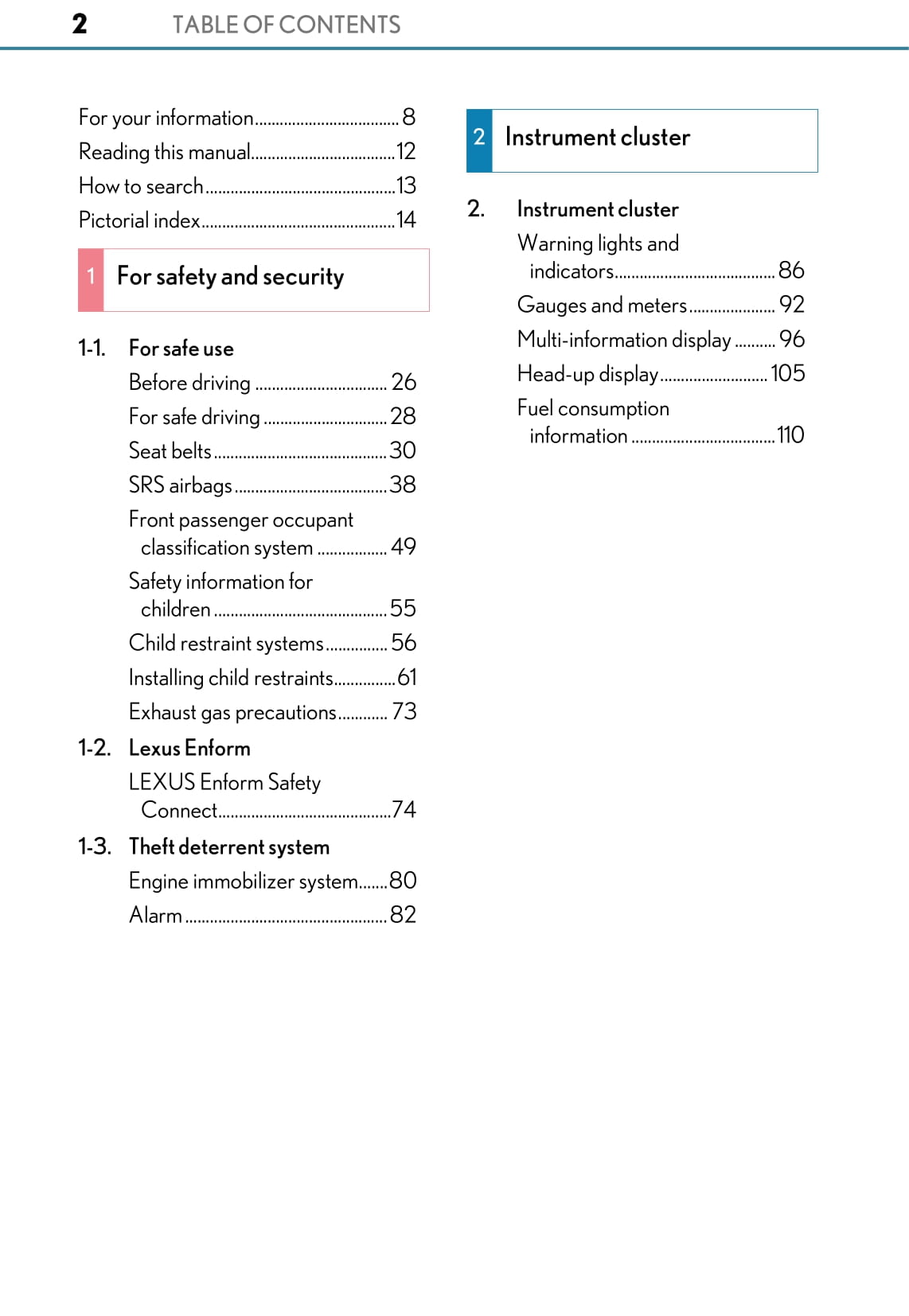 2020 Lexus LX 570 Owner's Manual | English