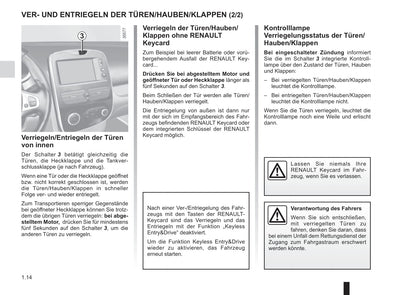 2016-2018 Renault Clio Bedienungsanleitung | Deutsch