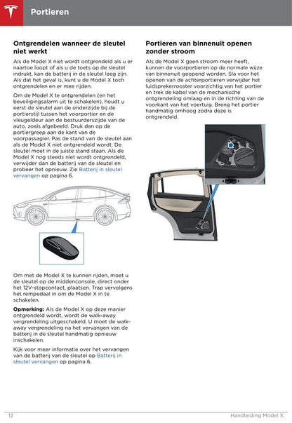 2016-2020 Tesla Model X Owner's Manual | Dutch
