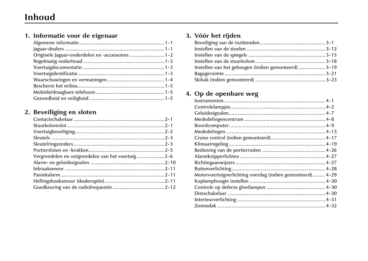 2000-2001 Jaguar S-Type Gebruikershandleiding | Nederlands